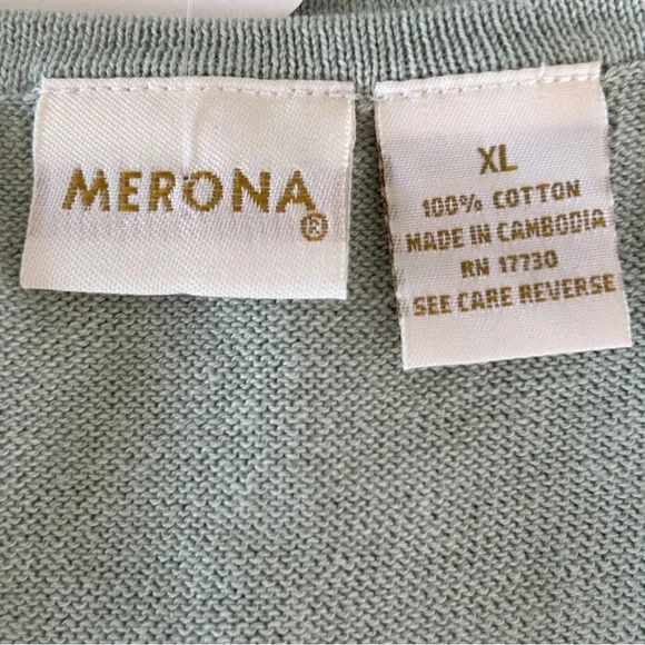 4/$20 Merona Knit Tank Top Sage Green V-Neck Camisole Lightweight XL - Picture 4 of 4